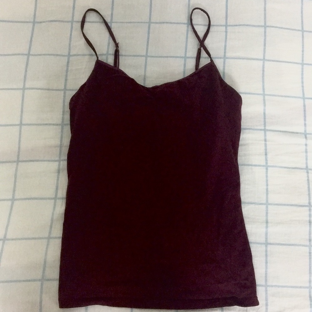 basic burgundy tank